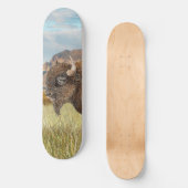 Bison Buffalo Art Skateboard (Vorderseite)