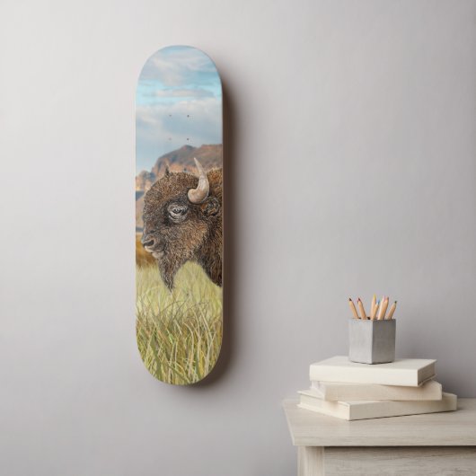 Bison Buffalo Art Skateboard (Wandkunst)