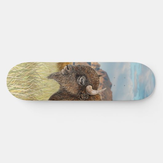 Bison Buffalo Art Skateboard (Horizontal)