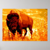 Bison Buffalo Artwork Poster (Vorne)