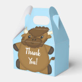 Bison Buffalo Baby Dusche Blue Geschenkschachtel (Rückseite)