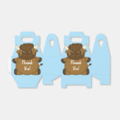 Bison Buffalo Baby Dusche Blue Geschenkschachtel (Ungefaltet)