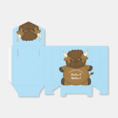 Bison Buffalo Baby Dusche Blue Geschenkschachtel (Ungefaltet)