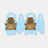 Bison Buffalo Baby Dusche Blue Geschenkschachtel (Ungefaltet)