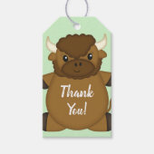 Bison Buffalo Baby Dusche Geschenkanhänger (Vorderseite)