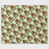 Bison Buffalo Baby Dusche Geschenkpapier (Flach)