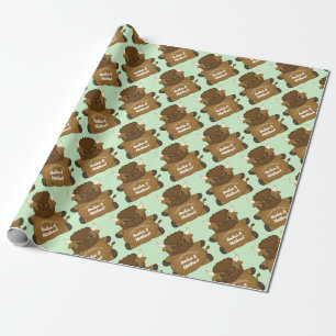 Bison Buffalo Baby Dusche Geschenkpapier