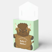 Bison Buffalo Baby Dusche Geschenkschachtel (Geöffnet)