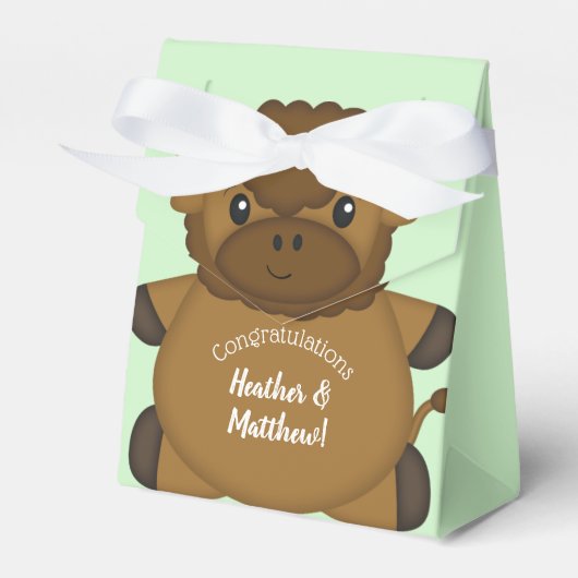 Bison Buffalo Baby Dusche Geschenkschachtel (Vorderseite)