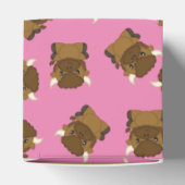 Bison Buffalo Baby Dusche Rosa Geschenkschachtel (Oben)