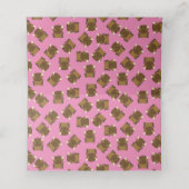 Bison Buffalo Baby Dusche Rosa Platzkarte (Innenseite Aufgefaltet)