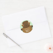 Bison Buffalo Baby Dusche Runder Aufkleber (Umschlag)