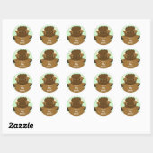 Bison Buffalo Baby Dusche Runder Aufkleber (Blatt)