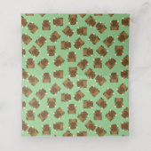 Bison Buffalo Baby Shower Green Platzkarte (Innenseite Aufgefaltet)