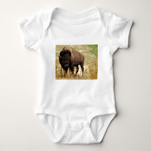Bison/Buffalo Baby Strampler (Vorderseite)