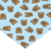 Bison Buffalo Birthday Party Blue Tischdecke (Schrägansicht)