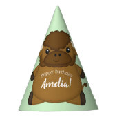 Bison Buffalo Birthday Party Green Partyhütchen (Vorderseite)