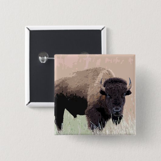 Bison/Buffalo Button (Vorne & Hinten)