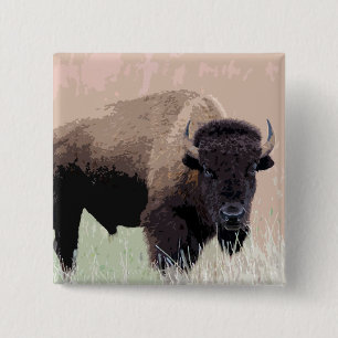 Bison/Buffalo Button