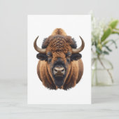 Bison / Buffalo Feiertagskarte (Stehend Vorderseite)