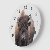 Bison Buffalo Foto 135 Große Wanduhr (Winkel)