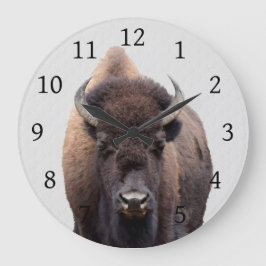 Bison Buffalo Foto 135 Große Wanduhr