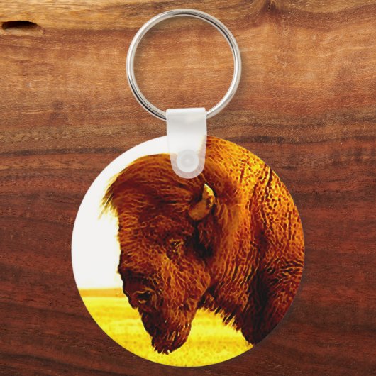 Bison/Buffalo Head Schlüsselanhänger (Vorderseite)