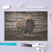 Bison Buffalo Holzuntergrund Seidenpapier (Handwerk)