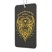 Bison Buffalo Illustration in Herzform Design Autolufterfrischer (Links)