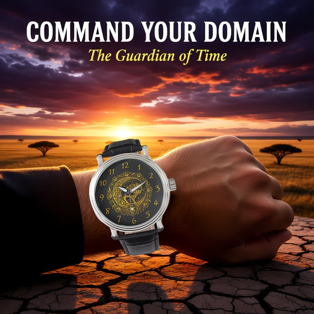 Bison Buffalo im komplexen Muster eines Blumendesi Armbanduhr (Von Creator hochgeladen)