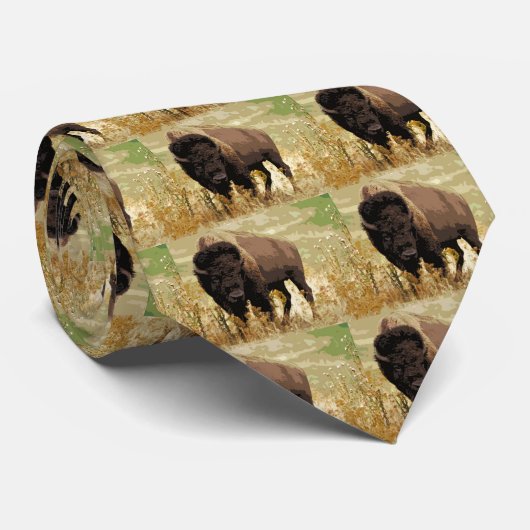 Bison/Buffalo Krawatte (Gerollt)