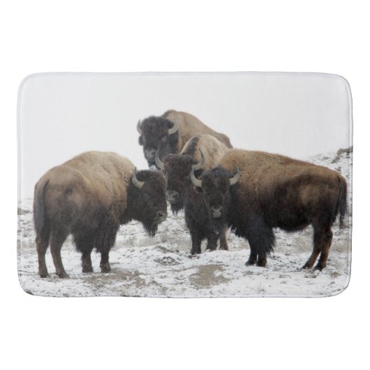 Bison Buffalo Mancave, Cabin Entryway Rug oder Mat Badematte (Vorderseite)