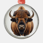 Bison / Buffalo Ornament Aus Metall (Vorne)
