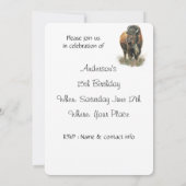 Bison Buffalo Party Einladen, sich anzupassen Einladung (Rückseite)