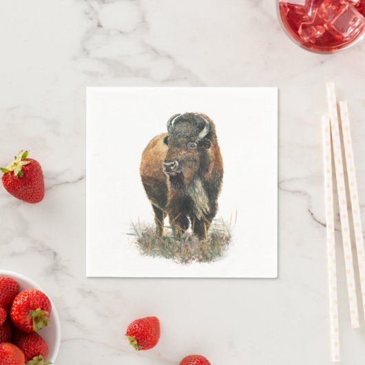 Bison Buffalo Pinacoteca Casa Serodine Serviette (Beispiel)