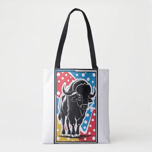 Bison - Buffalo Pop Art Tasche (Vorderseite)