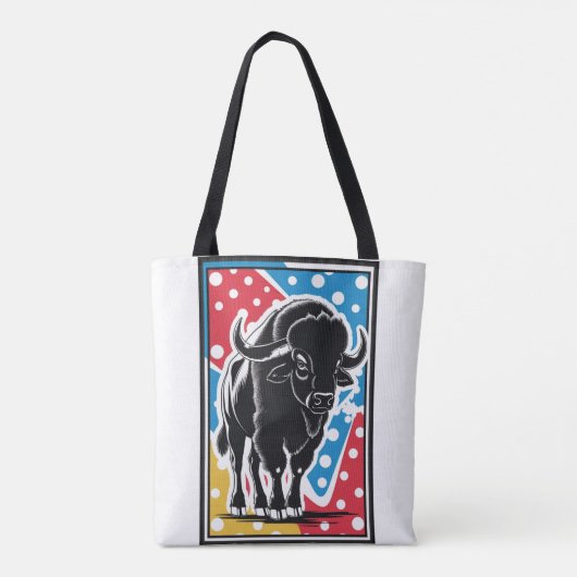 Bison - Buffalo Pop Art Tasche (Rückseite)
