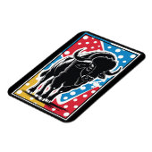 Bison - Buffalo Pop Art Vintag Retro Magnet (Linke Seite)