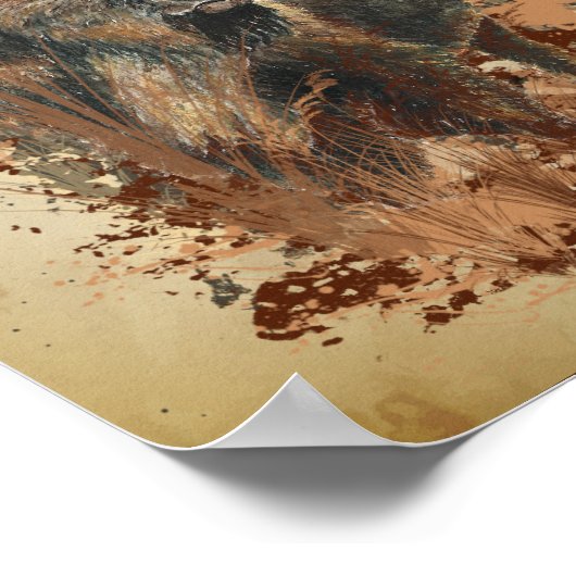 Bison Buffalo Poster (Ecke)