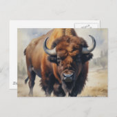 Bison/Buffalo Postkarte (Vorne/Hinten)