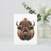 Bison / Buffalo Postkarte (Stehend Vorderseite)