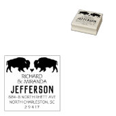 Bison Buffalo Rücksendeadresse Briefmarke Hochzeit Gummistempel (Stempel)