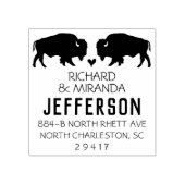 Bison Buffalo Rücksendeadresse Briefmarke Hochzeit Gummistempel (Prägung)