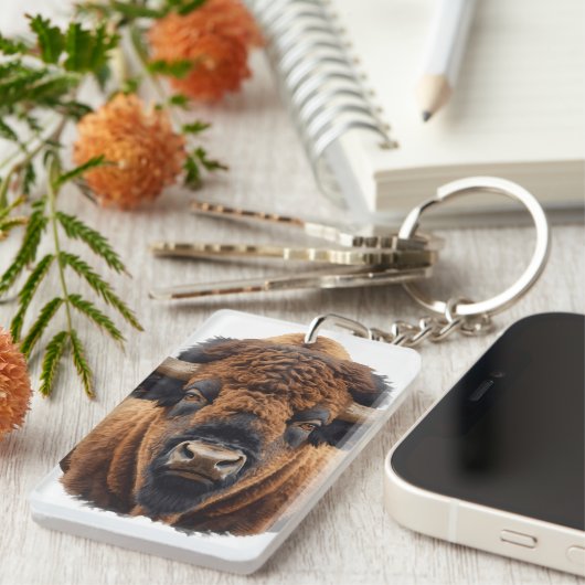 Bison / Buffalo Schlüsselanhänger (Vorderseite rechts)