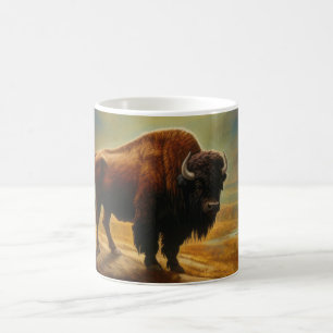 Bison Buffalo Sunset View Verwandlungstasse