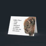 Bison Buffalo Totem, Animal Guide Funny Birthday Karte<br><div class="desc">Bison or BuffaloTotem,  Animal Guide Inspirational and spiritual but funny card is a perfect Birthday card for your favorite Buffalo person in your life who displays all these characteristics.</div>