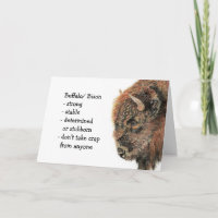 Bison Buffalo Totem, Animal Guide Funny Birthday