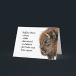 Bison Buffalo Totem, Tierführer Funny Birthday Karte<br><div class="desc">Bison oder BuffaloTotem,  Tierführer Inspiration und spirituelle,  aber lustige Karte ist eine perfekte Geburtstagskarte für die Person in Ihrem Leben,  die all diese Eigenschaften zeigt.</div>