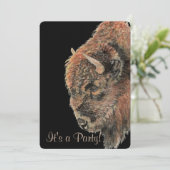 Bison Buffalo Wildlife Nature Kunst, Dichtung und  Einladung (Stehend Vorderseite)
