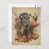 Bison Buffalo Wilhelm Tell Postkarte (Vorne/Hinten)